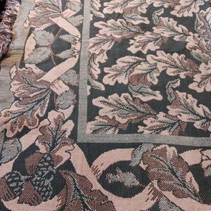 Vintage Crown Crafts Oak Acorn Throw Blanket 60 x 42